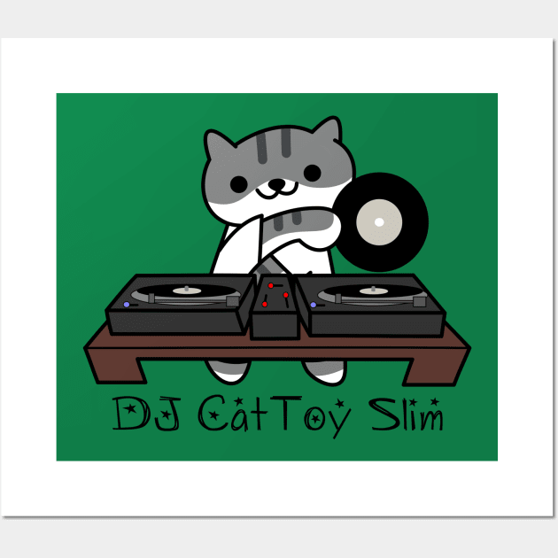 DJ CatToy Slim (Neko Atsume) Wall Art by The Lemon Stationery & Gift Co